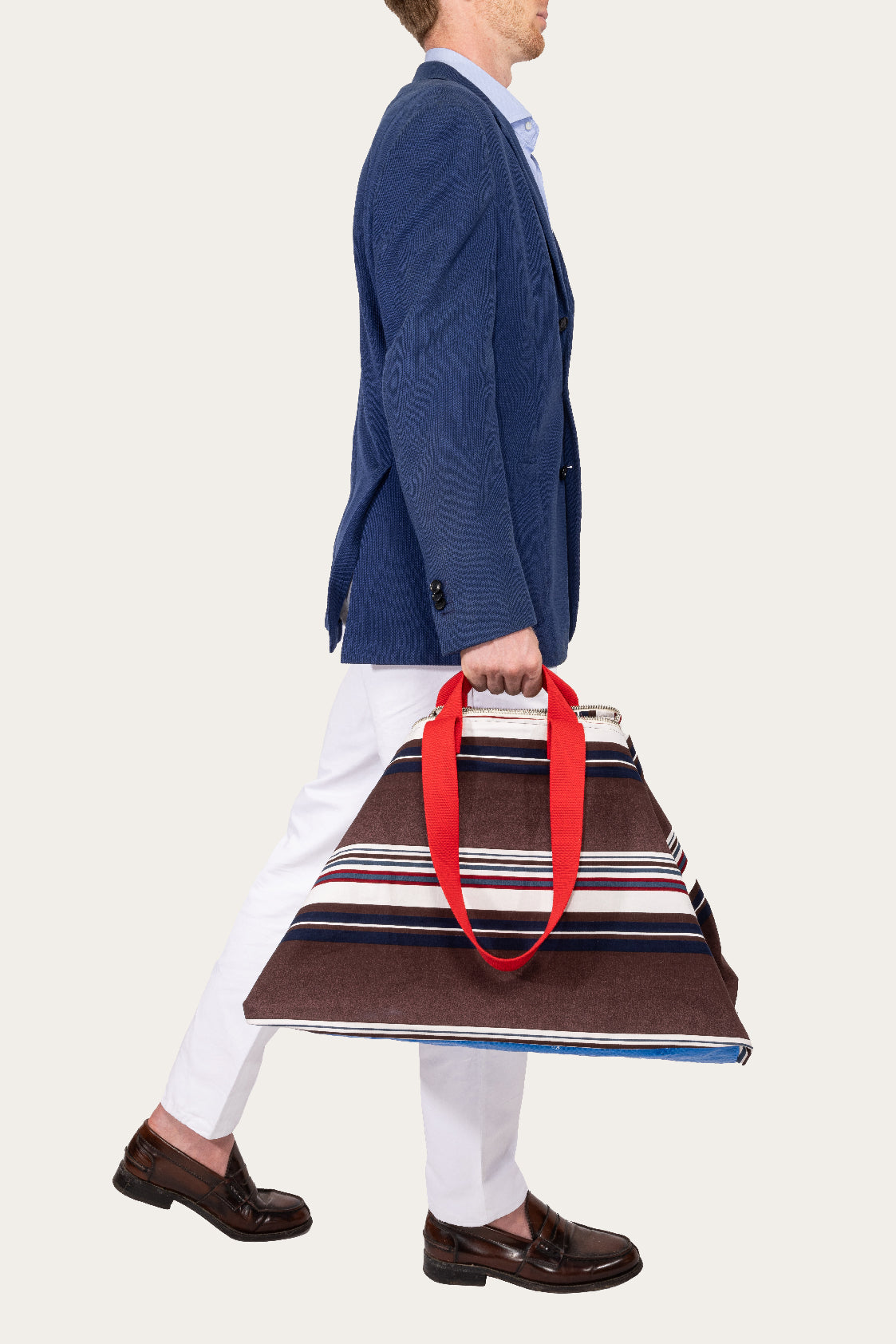 Dettagli borsa Ettore in tessuto pregiato d'eccedenza - Main Collection 2024