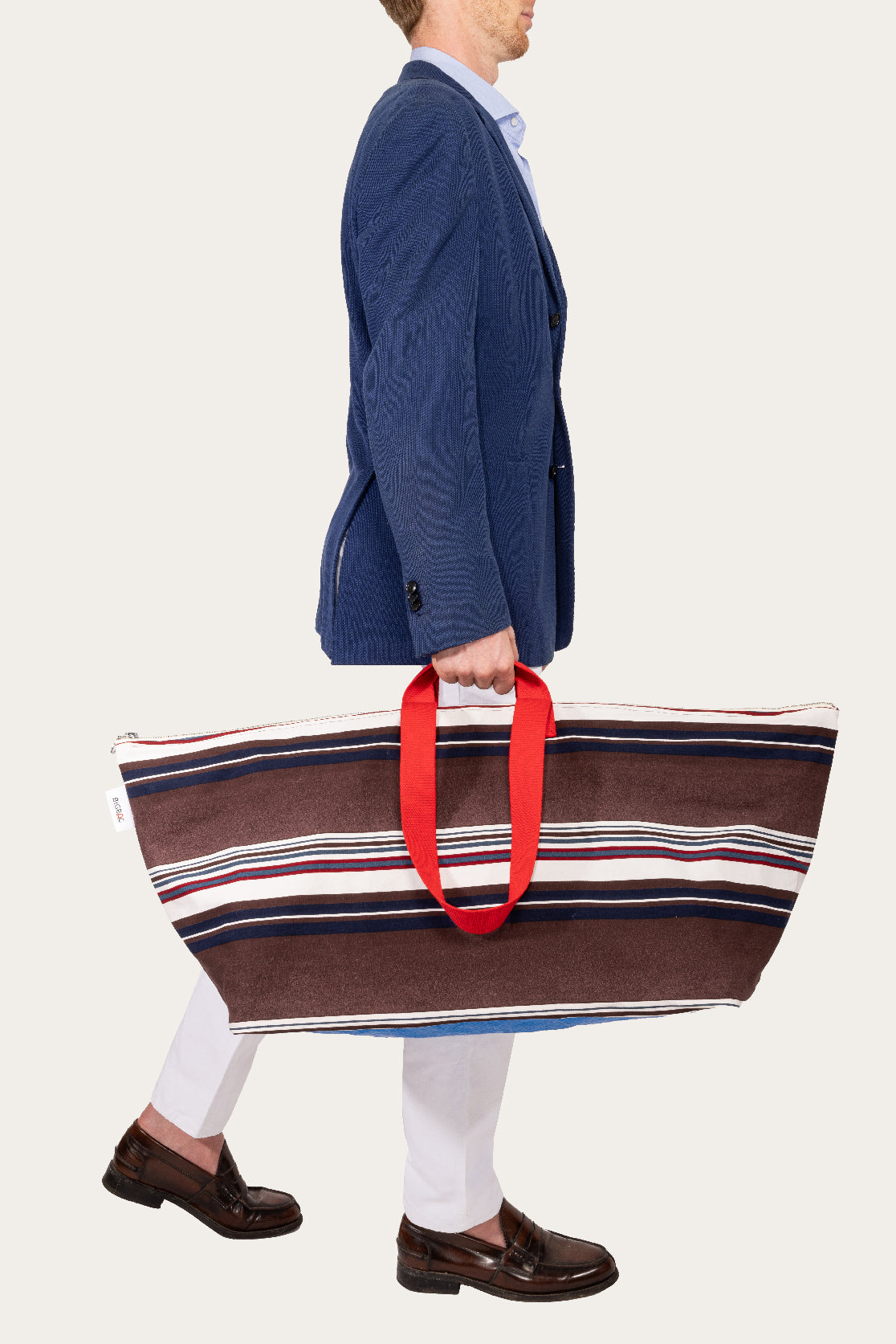 Dettagli borsa Ettore in tessuto pregiato d'eccedenza - Main Collection 2024